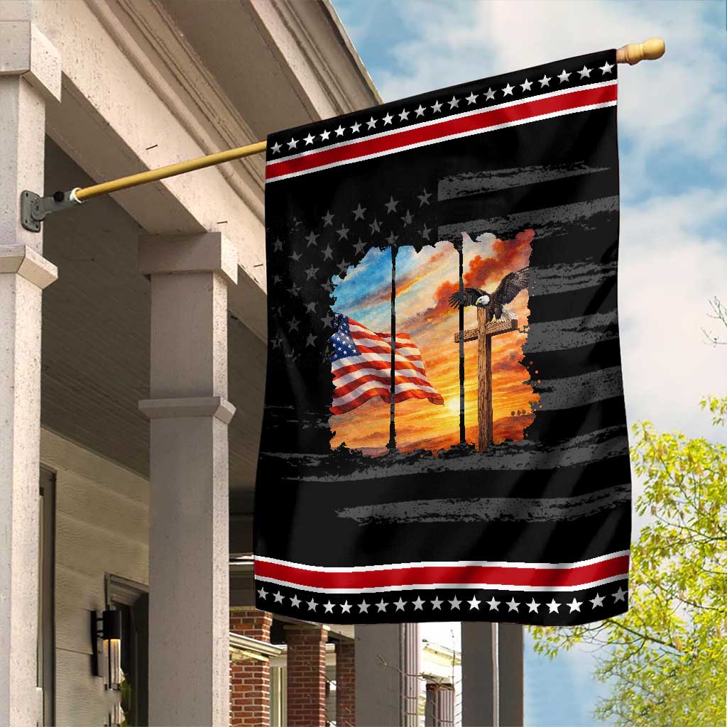 Faith And Freedom Christian American Flag Eagle Garden Flag American Faith Pride