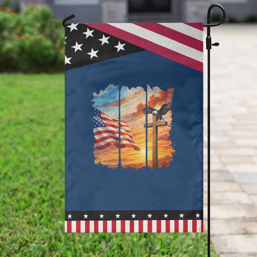 Faith And Freedom Christian American Flag Eagle Garden Flag American Faith Pride
