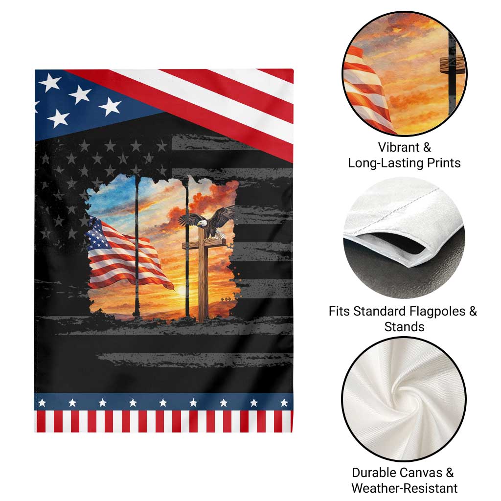 Faith And Freedom Christian American Flag Eagle Garden Flag American Faith Pride