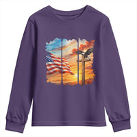 Faith And Freedom Christian American Flag Eagle Youth Sweatshirt American Faith Pride