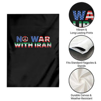No War USA Iran Flag Garden Flag Iranian Freedom Peace Advocate Gift