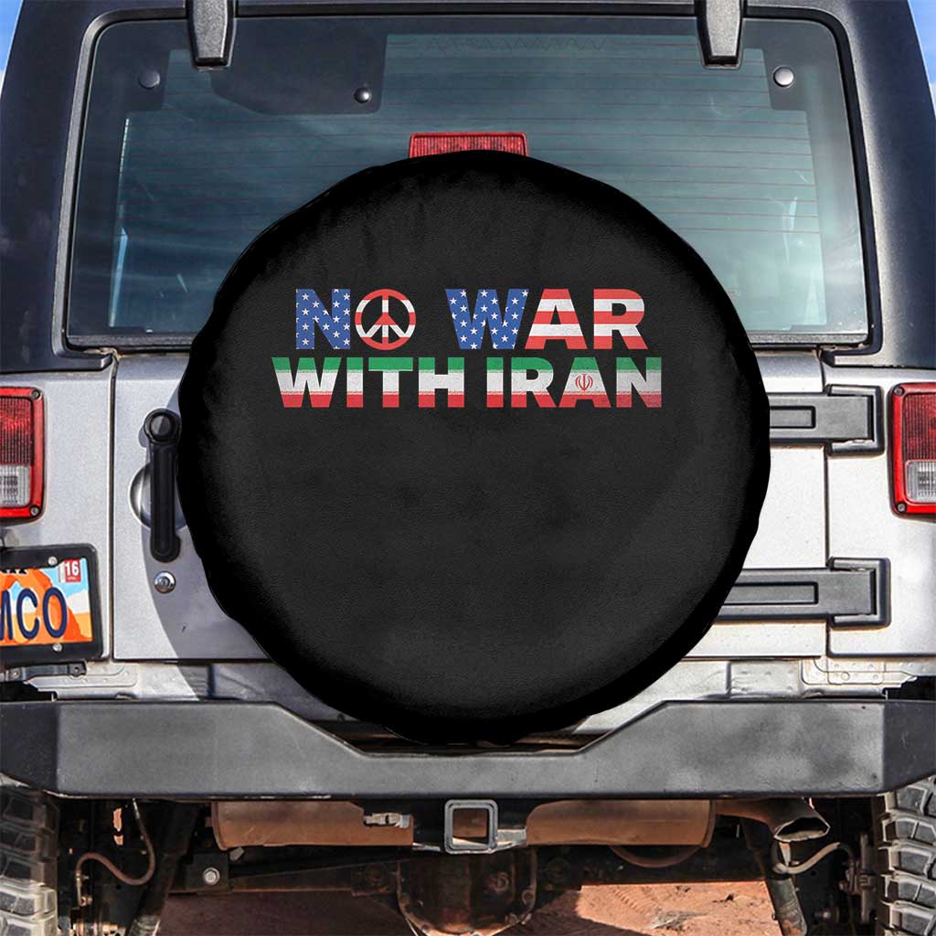 No War USA Iran Flag Spare Tire Cover Iranian Freedom Peace Advocate Gift