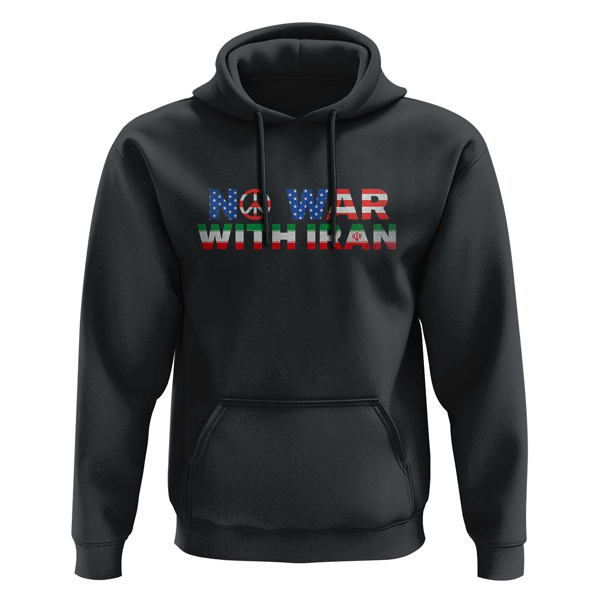 No War USA Iran Flag Hoodie Iranian Freedom Peace Advocate Gift
