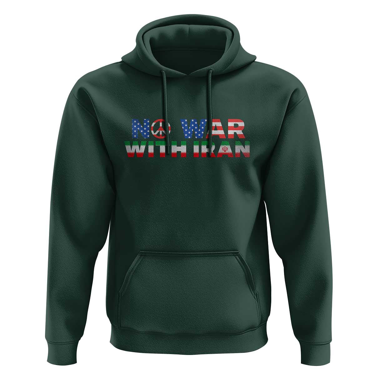 No War USA Iran Flag Hoodie Iranian Freedom Peace Advocate Gift
