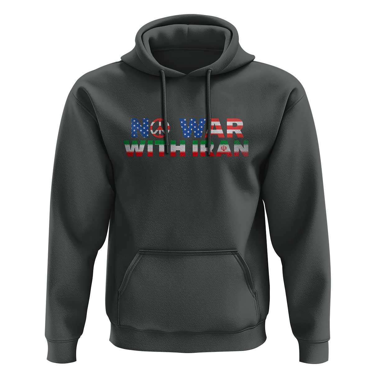 No War USA Iran Flag Hoodie Iranian Freedom Peace Advocate Gift