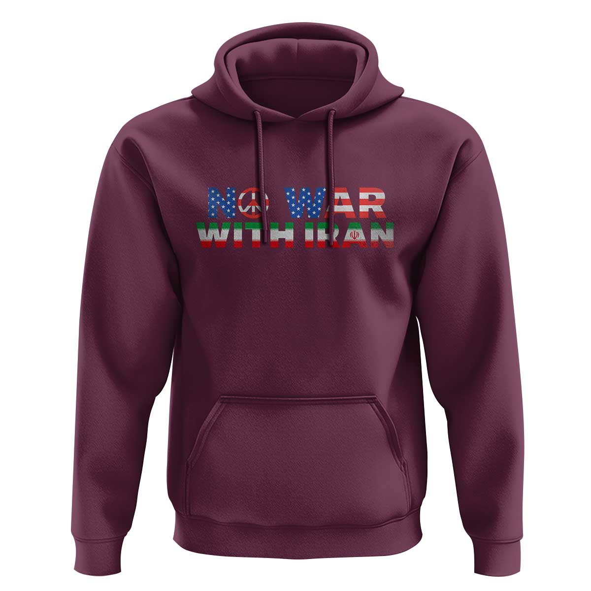 No War USA Iran Flag Hoodie Iranian Freedom Peace Advocate Gift