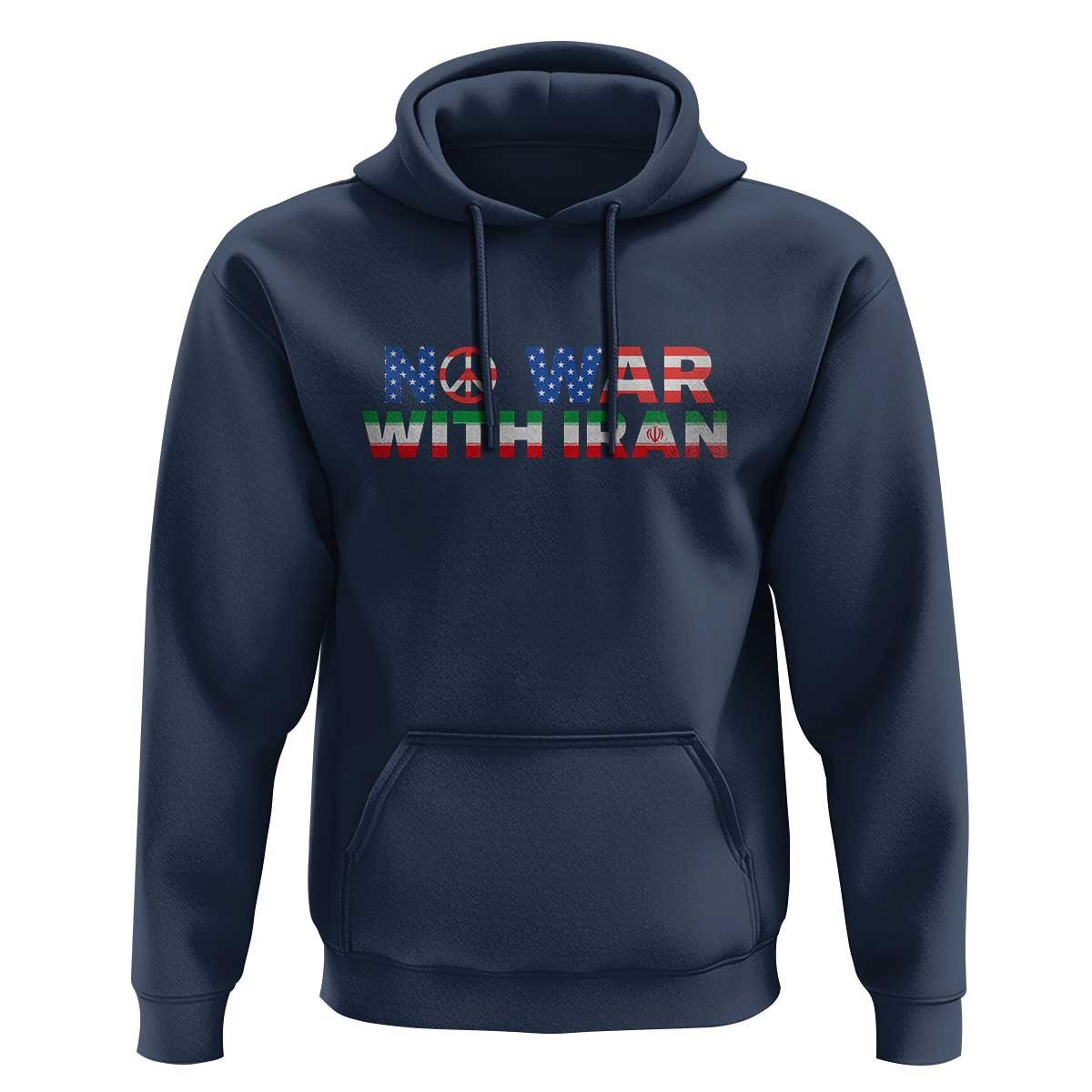 No War USA Iran Flag Hoodie Iranian Freedom Peace Advocate Gift