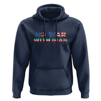 No War USA Iran Flag Hoodie Iranian Freedom Peace Advocate Gift