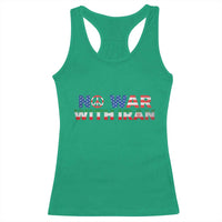 No War USA Iran Flag Racerback Tank Top Iranian Freedom Peace Advocate Gift