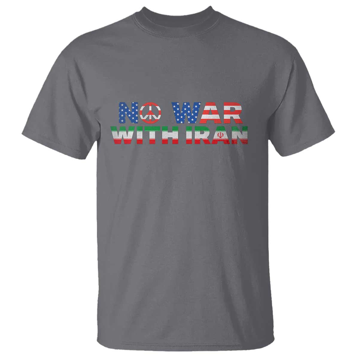 No War USA Iran Flag T Shirt Iranian Freedom Peace Advocate Gift
