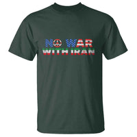 No War USA Iran Flag T Shirt Iranian Freedom Peace Advocate Gift