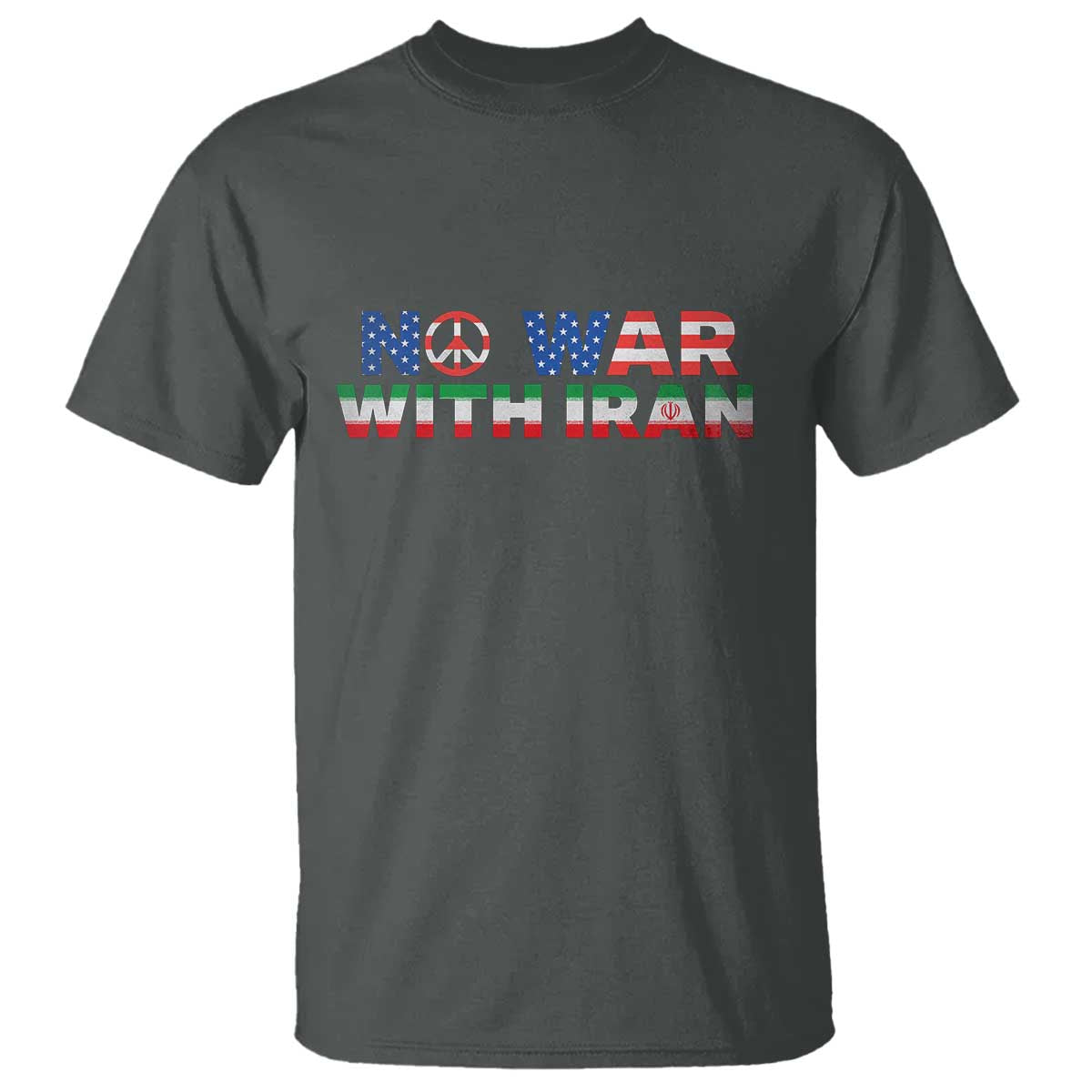 No War USA Iran Flag T Shirt Iranian Freedom Peace Advocate Gift