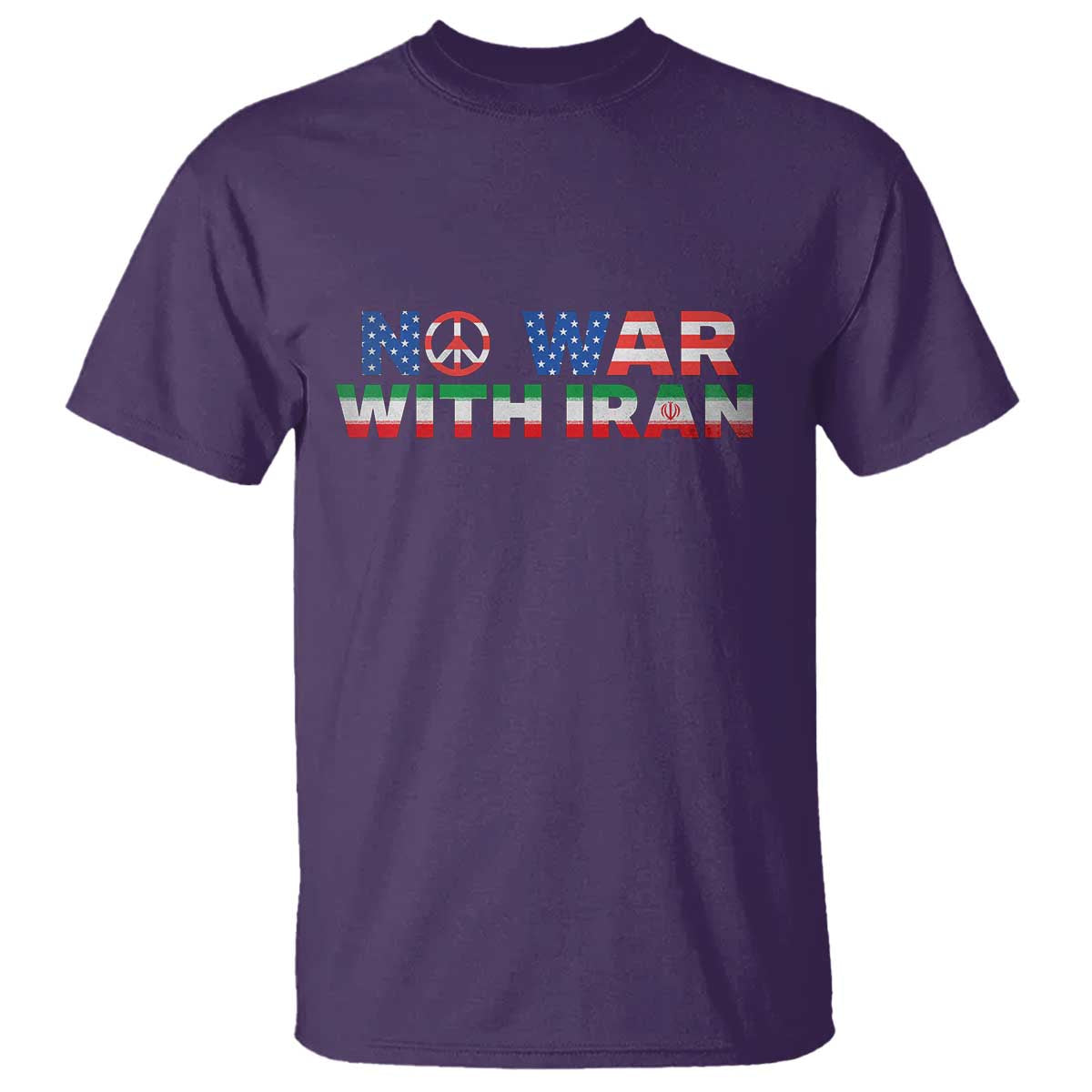 No War USA Iran Flag T Shirt Iranian Freedom Peace Advocate Gift