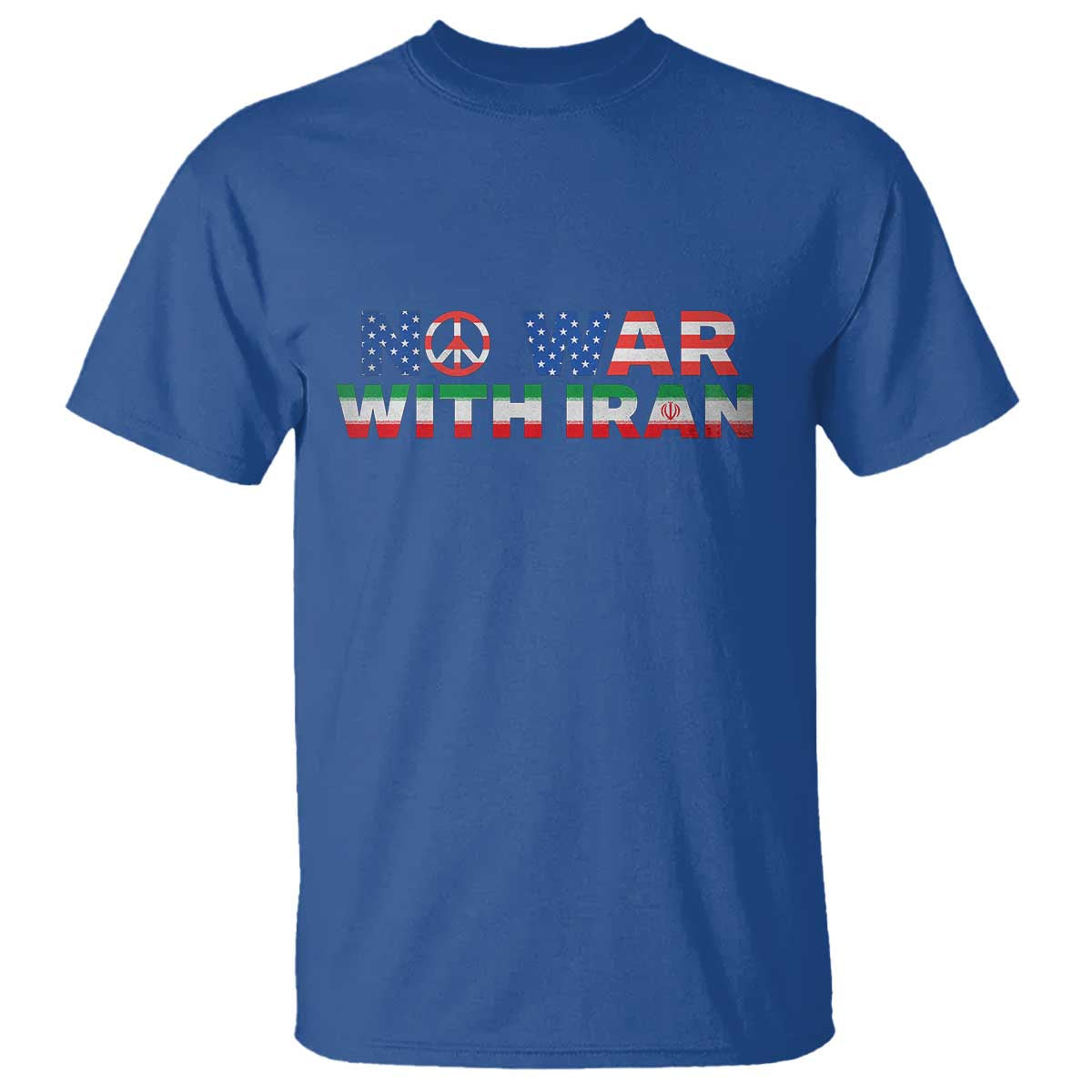 No War USA Iran Flag T Shirt Iranian Freedom Peace Advocate Gift