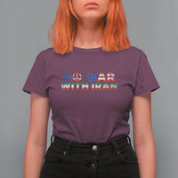 No War USA Iran Flag T Shirt For Women Iranian Freedom Peace Advocate Gift