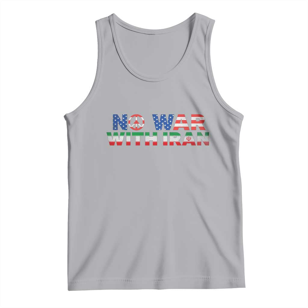 No War USA Iran Flag Tank Top Iranian Freedom Peace Advocate Gift