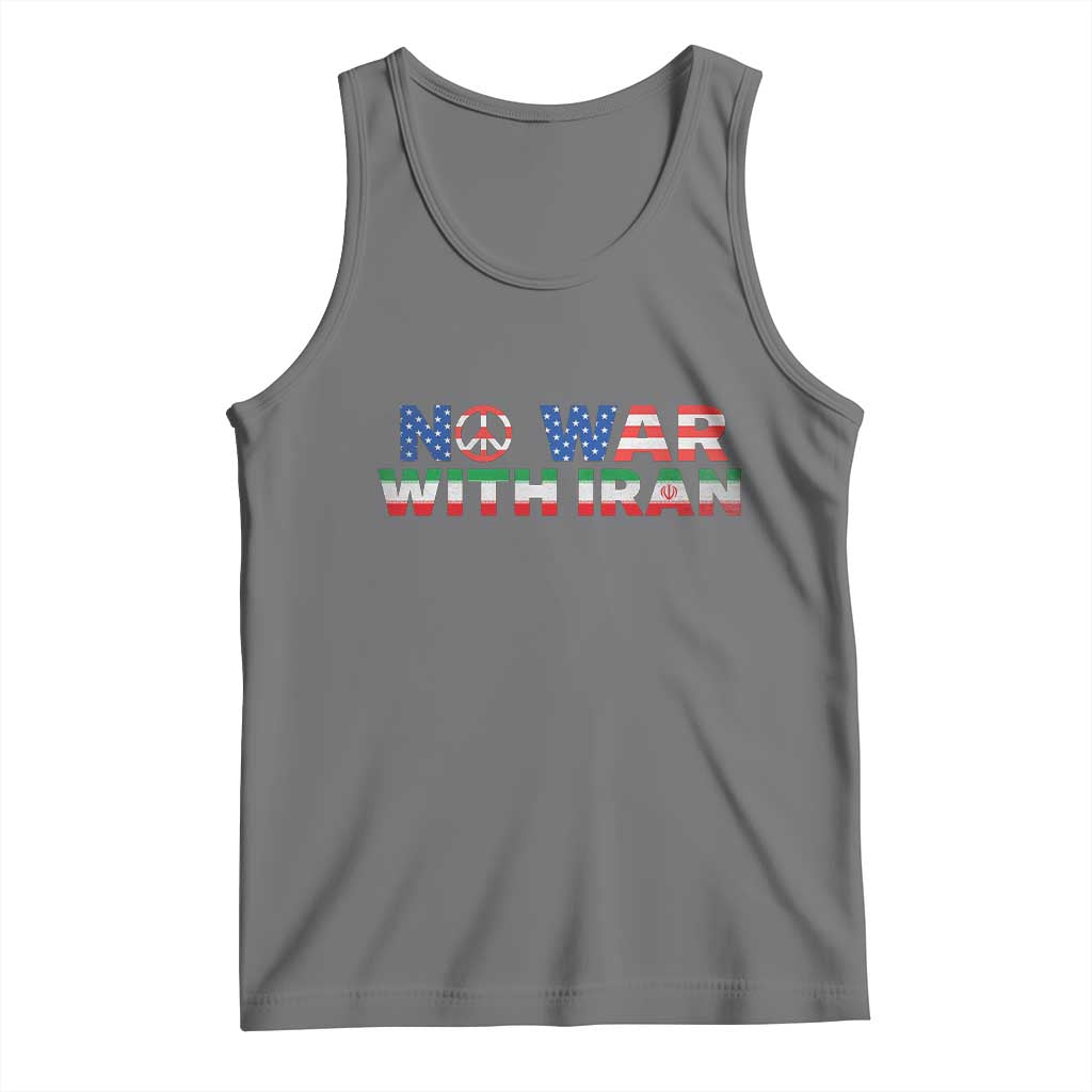 No War USA Iran Flag Tank Top Iranian Freedom Peace Advocate Gift