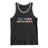 No War USA Iran Flag Tank Top Iranian Freedom Peace Advocate Gift