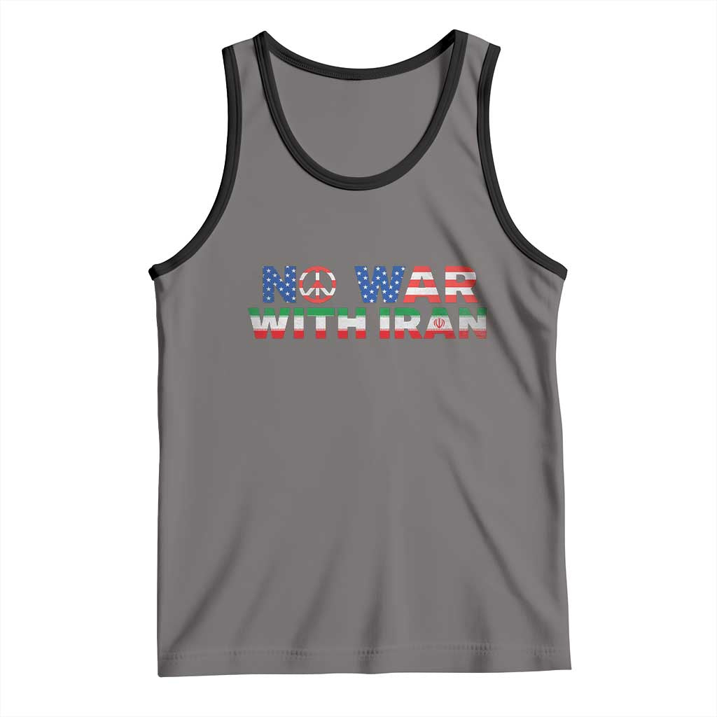 No War USA Iran Flag Tank Top Iranian Freedom Peace Advocate Gift