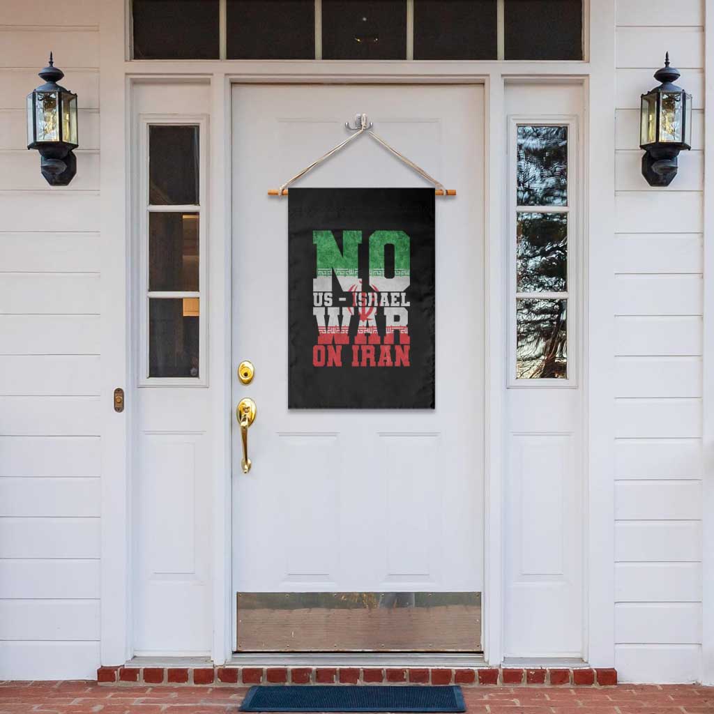 No Us Israel War On Iran Garden Flag Anti War Political Protest Statement