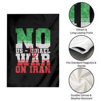 No Us Israel War On Iran Garden Flag Anti War Political Protest Statement