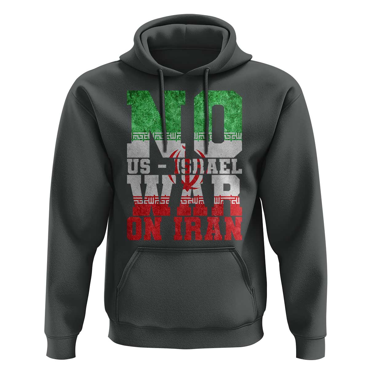 No Us Israel War On Iran Hoodie Anti War Political Protest Statement