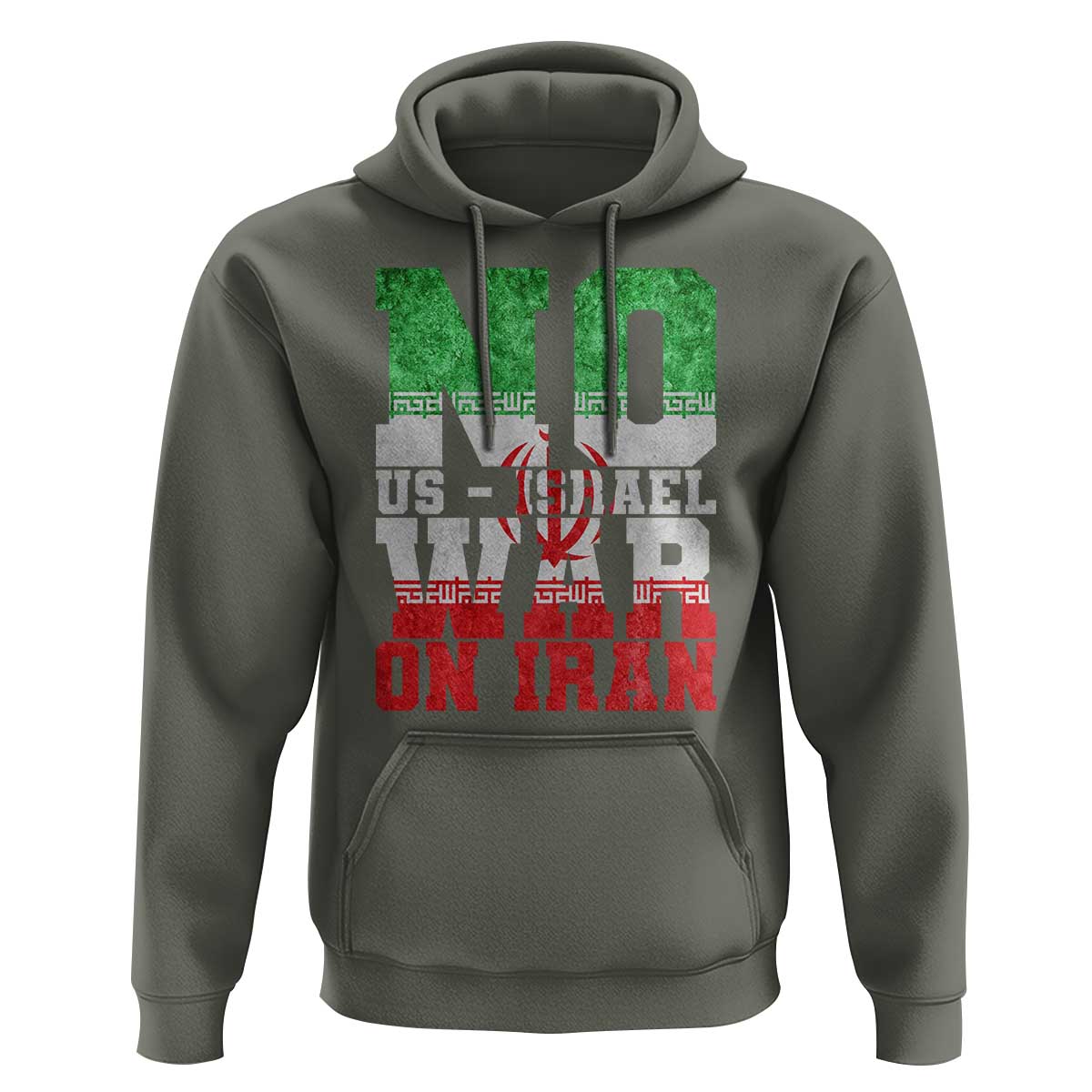 No Us Israel War On Iran Hoodie Anti War Political Protest Statement