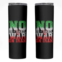 No Us Israel War On Iran Skinny Tumbler Anti War Political Protest Statement