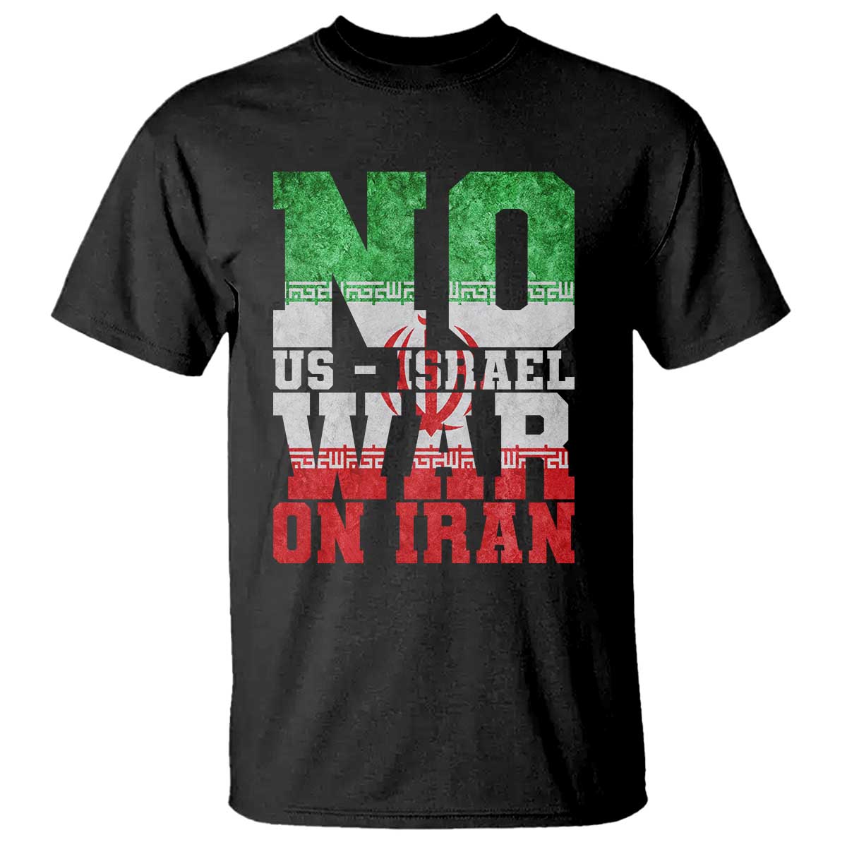 No Us Israel War On Iran T Shirt Anti War Political Protest Statement