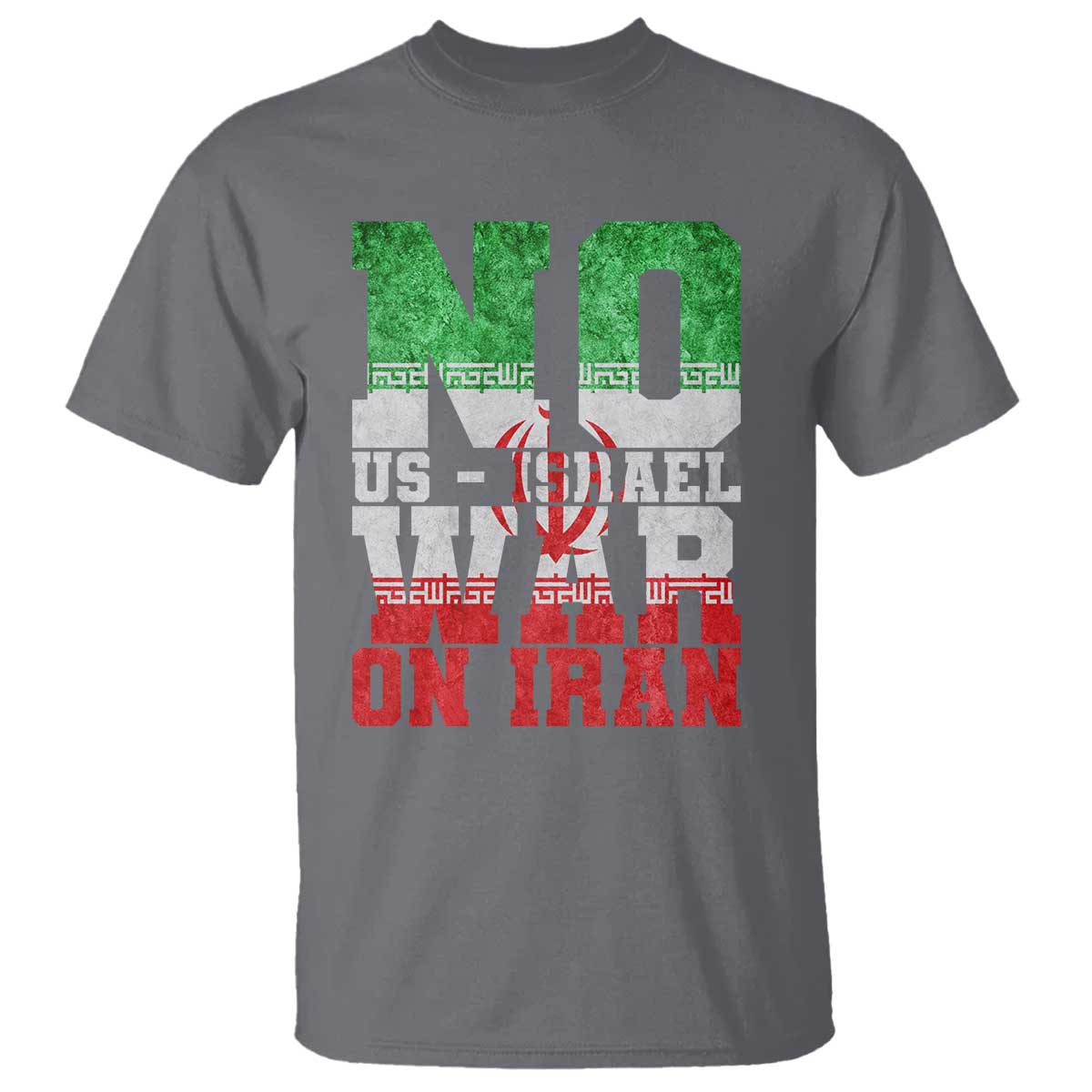No Us Israel War On Iran T Shirt Anti War Political Protest Statement