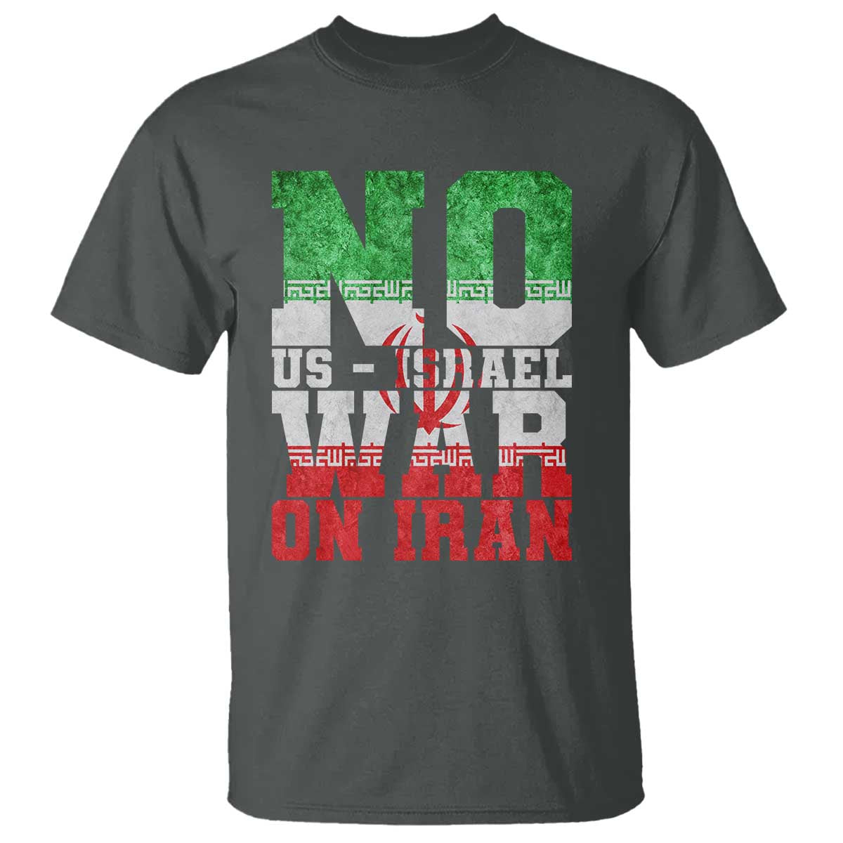 No Us Israel War On Iran T Shirt Anti War Political Protest Statement