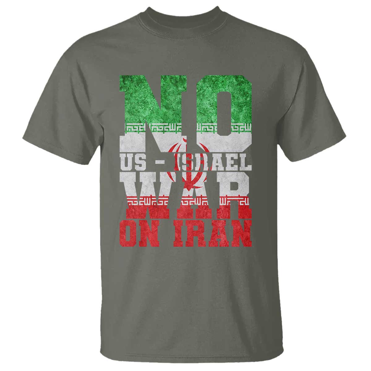 No Us Israel War On Iran T Shirt Anti War Political Protest Statement