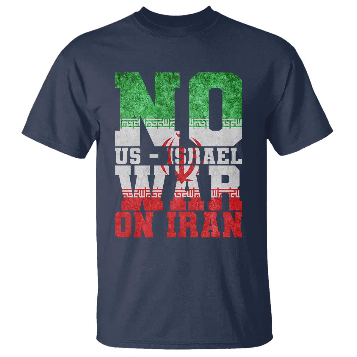 No Us Israel War On Iran T Shirt Anti War Political Protest Statement