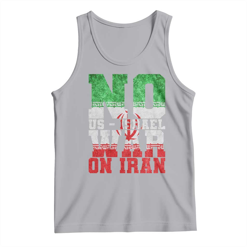 No Us Israel War On Iran Tank Top Anti War Political Protest Statement