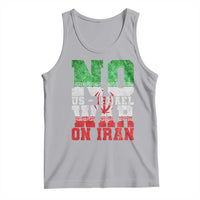 No Us Israel War On Iran Tank Top Anti War Political Protest Statement