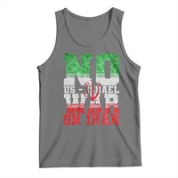 No Us Israel War On Iran Tank Top Anti War Political Protest Statement