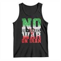 No Us Israel War On Iran Tank Top Anti War Political Protest Statement