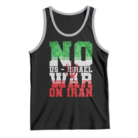 No Us Israel War On Iran Tank Top Anti War Political Protest Statement