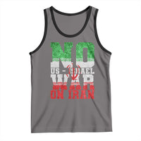 No Us Israel War On Iran Tank Top Anti War Political Protest Statement