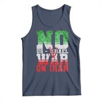 No Us Israel War On Iran Tank Top Anti War Political Protest Statement