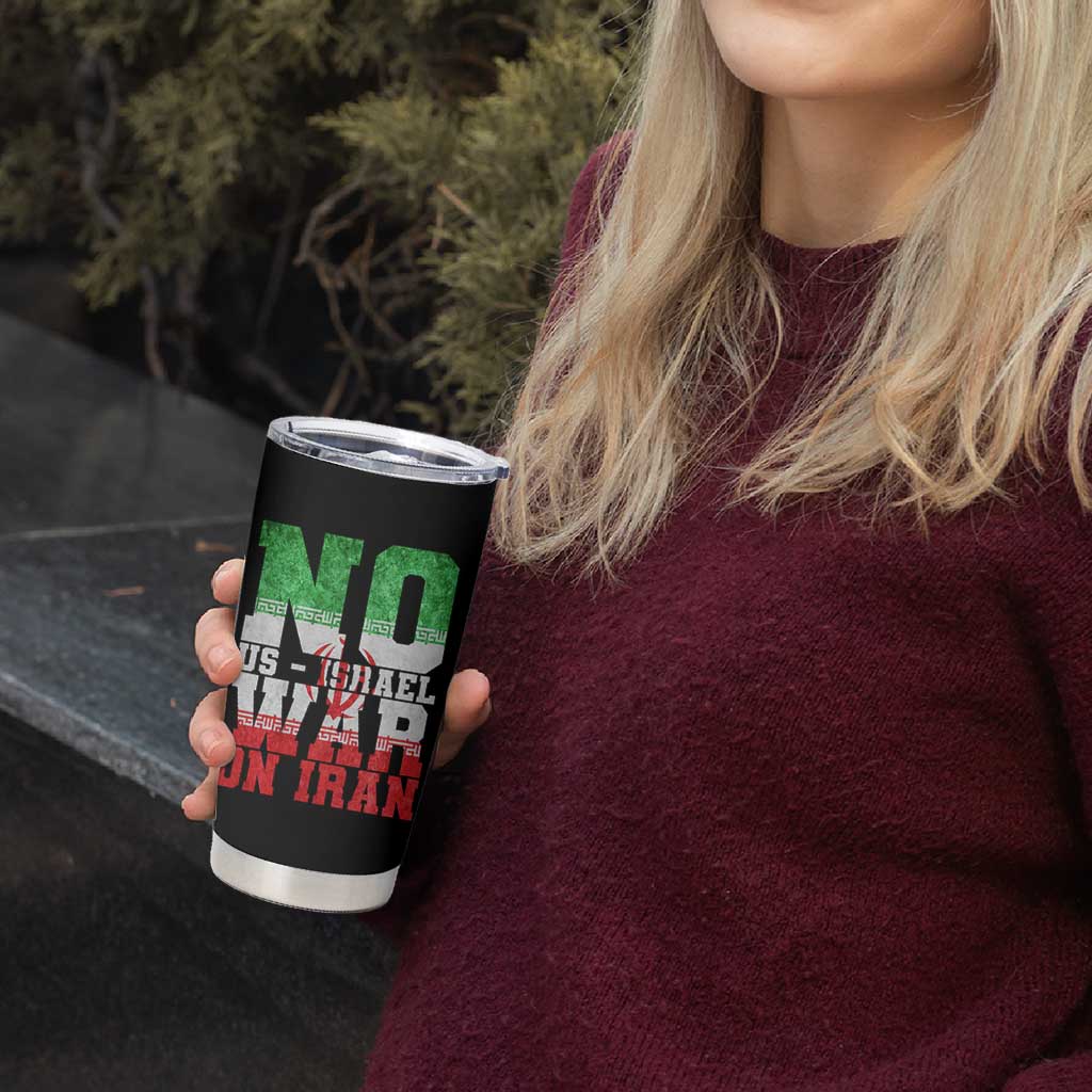 No Us Israel War On Iran Tumbler Cup Anti War Political Protest Statement