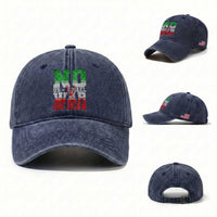 No Us Israel War On Iran Washed Cotton Baseball Cap Anti War Political Protest Statement