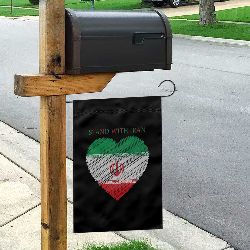 Stand With Iran Garden Flag Anti War Political Protest Statement