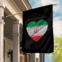 Stand With Iran Garden Flag Anti War Political Protest Statement