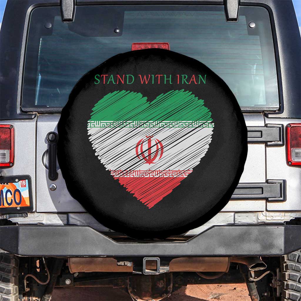 Stand With Iran Spare Tire Cover Anti War Political Protest Statement