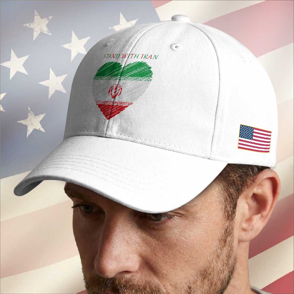 Stand With Iran Baseball Cap Anti War Political Protest Statement