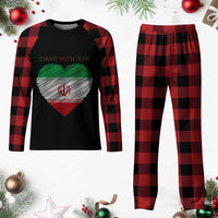 Stand With Iran Plaid Pajama Set Anti War Political Protest Statement