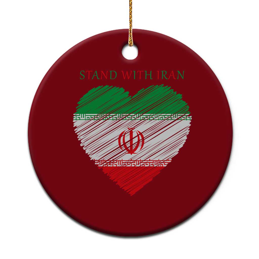 Stand With Iran Ceramic Ornament Anti War Political Protest Statement