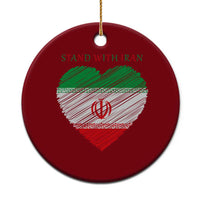 Stand With Iran Ceramic Ornament Anti War Political Protest Statement