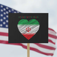 Stand With Iran Protest Sign Anti War Political Protest Statement